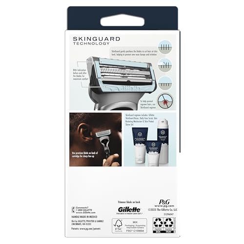 Gillette SkinGuard Razors for Men, 1 Razor Handle and 2 Razor Blade Refills, Designed for Men with Sensitive Skin, Razor Bumps, and Shaving Irritation - image 9