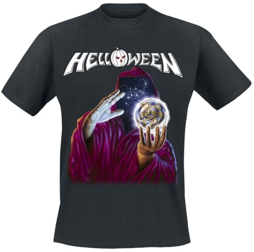 Helloween Seven Keys Tour 87 Männer T-Shirt schwarz L 100% Baumwolle Band-Merch Bands Nachhaltigkeit