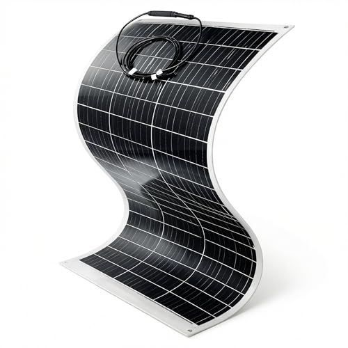 SUNEX 120/220W 18V Flexible Monocrystalline Solar Panel 2.5mm Ultra-Light for RV Boat Yacht & Desert Camping IP67 Waterproof Heat Resistant Off-Grid Solar Charger for Marine & Caravan (220W18V)