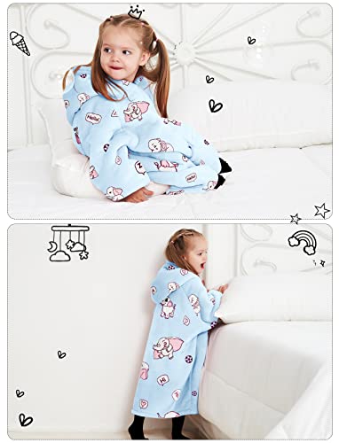 Image of KFUBUO Wearable Blanket Hoodie for Kids With Pocket Toddlers 2-6 Year Old | Elephant, Sherpa, Heavy Material, Oversized Sweatshirt Blanket, Kids Blanket, Girl Boy Gifts, Cozy Gifts for Kids