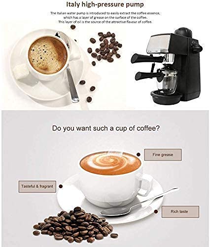 Bktmen Kaffeemaschine Kaffeemaschine Halbautomatische Dampfart Espresso Kaffeemaschine 240 ml Überhitzungsschutz… – Bild 5