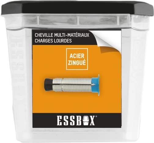 SCELL-IT, Cheville ESSBOX Universelle, Sans vis, ØM8 mm, Boite de 25, EX-92011108, 100% nylon qui garantit une très bonne résistance aux intempéries et au vieillissement