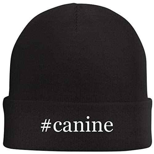 Tracy Gifts #Canine - Hashtag Beanie Skull Cap with Fleece Liner, Black, One