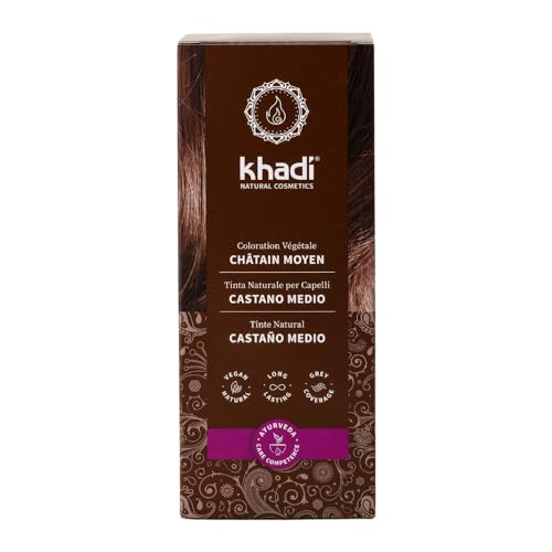 khadi CASTANO MEDIO Tinte vegetal para el cabello -...