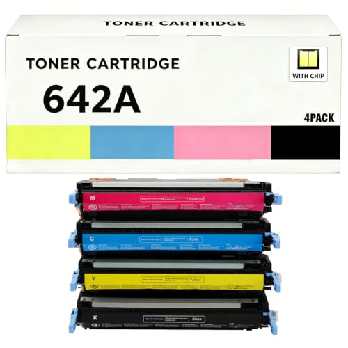 Toner 642A pack de 4 cartouches de remplacement pour HP CP4005