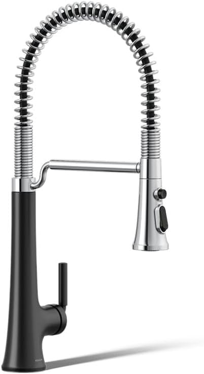 Kohler 23767-VS Tone Single Handle Kitchen Bar Faucet, Prep Sink Faucet, Wet Bar Faucet, Faucet for Bar Sink, Vibrant Stainless