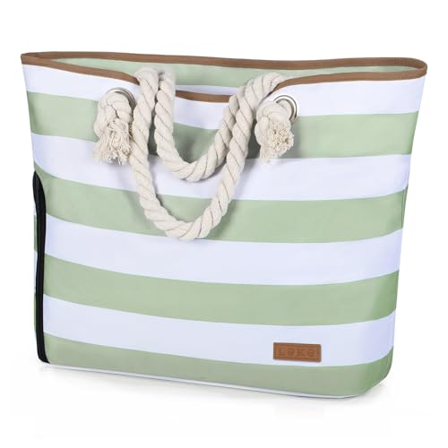 Lekespring Borsa Mare Donna 40L,Borsa Spiaggia Grande XXL Famiglia con