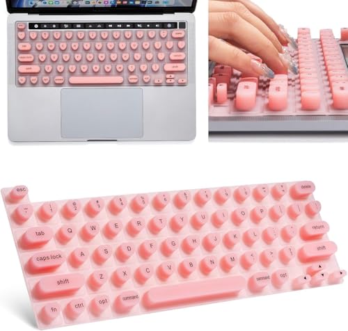 Long Keyboard Cover Compatible for MacBook - Raised Design for Long Nails, Silica Keyboard Film for Nail Art, Heart Design,For Women Valentine's Day Gifts (Pink, Heart) Long Keyboard Cover Compatible for MacBook - Raised Design for Long Nails, Silica Keyboard Film for Nail Art, Heart Design,For Women Valentine's Day Gifts (Pink, Heart)