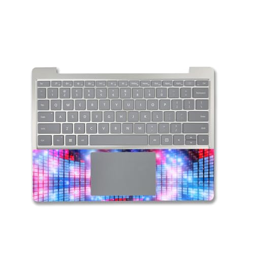 Image of MightySkins Carbon Fiber Skin Compatible with Microsoft Surface Laptop Go 3 (2023) Full Wrap Kit - Neon Eq | Protective, Durable Textured Carbon Fiber Finish | Made in The USA
