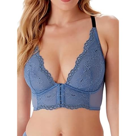 Gossard Women's 7718 MNL Plunge Bra, Moonlight Blue, 34D Cover