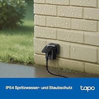 Tapo P410M WLAN Outdoor Steckdose, Smart Home Plug mit Stromzähler, IP54, funktioniert mit Alexa, Google Assistant, Siri, SmartThings & Matter, Fernsteuerung, Zeitplan, 2,4 GHz WLAN, 3680W/16A – Ansicht 4