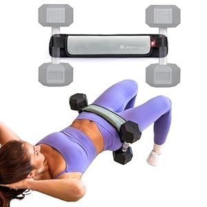 Mini Hip Thrust Belt for Gym or Home Workouts, Slip-Resistant Padding that Protects your Hips – Use with Dumbbells, Kettlebells, or Plates