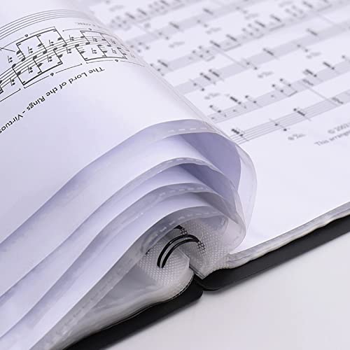 LUCKYKODOR Music Folder A4 Music Table File Folder Music Folder 30 Pockets Music Organiser Folder Music Sheets Folder Music Presentation Folder Choral Folder for File Paper Files Concert - Image 3