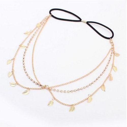 2014 Fashion Women Metal Head Chain Forehead Dance Headband Piece Hair band
