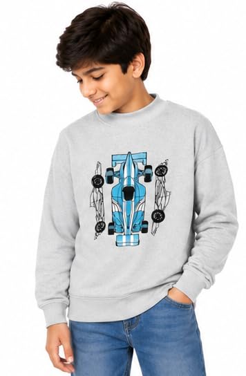 Image of T2F Boys Cotton Printed Oversized Fit DropShoulder Round Neck Sweatshirt (Pack of 3)