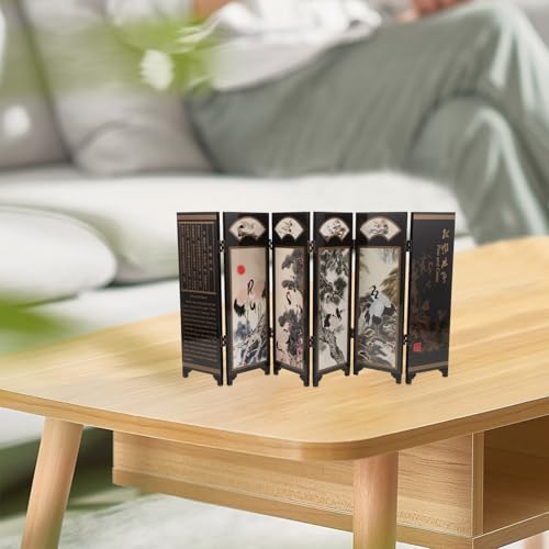 Biombo pequeño de madera con diseño tradicional para acento de muebles 5