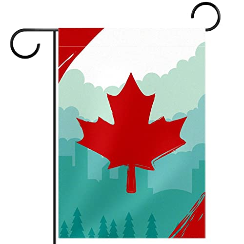 Drapeau feuille d'érable Canada double face en polyester premium