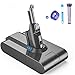 FLYLINKTECH 4000mAh Batería de Repuesto para Dyson V8, 21.6V Li-Ion Compatible con Dyson V8 Absolute Fluffy Animal Series V8 SV10 Aspirador con 2 Filtros, 1 Cepillo