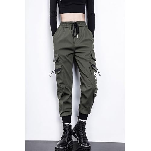 MEINVQIAOTI Functional Tactical Jogger Multiple Pockets Baggy Cargo Pants Paratrooper techwear Athletic Black Cargo Pants4