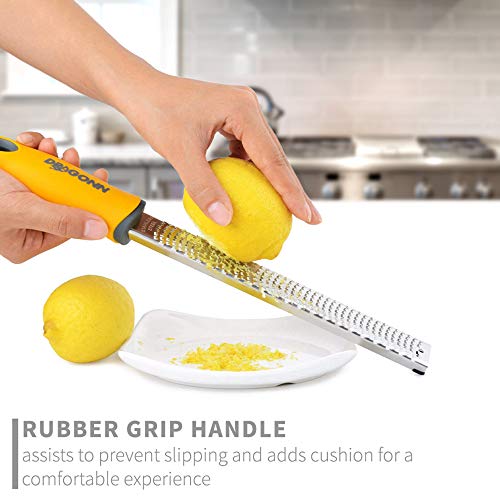 image for DRAGONN Citrus & Cheese Zester Grater Razor Sharp Stainless Steel Blad