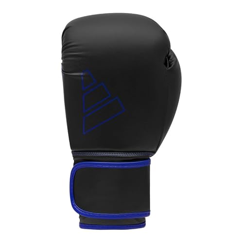 adidas Unisex - Adult Hybrid 80 Boxing Gloves, Black/Blue, 12 oz EU