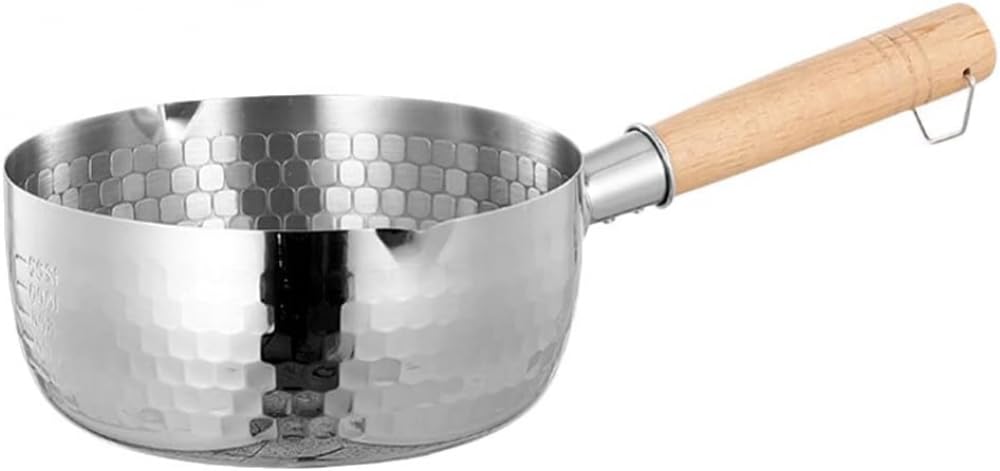 Garnek kuchenny, śmietana do kawy Tortellini makaron garnek ze stali nierdzewnej z drewnianym uchwytem metalowy garnek do zupy nieprzywierająca patelnia patelnia kuchenne srebrne śmietana kawa