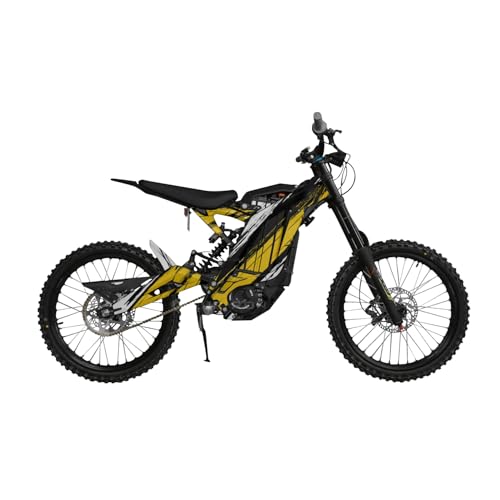 Image of Surron Light Bee Graphics Kit Wrap - Grunge Stripe Yellow - Sur-Ron Skin - Premium 3M Vinyl Protective Wrap Decal Cover - Easy to Apply | Crafted in The USA by MightySkins