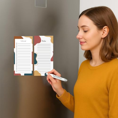 Image of AccuPrints Magnetic to Do List Shopping List Combo- Reusable Dry-Erase - Free Magnetic Marker Flexible Writing Film for Kitchen Fridge /Office Godrej /Metal Wardrobe