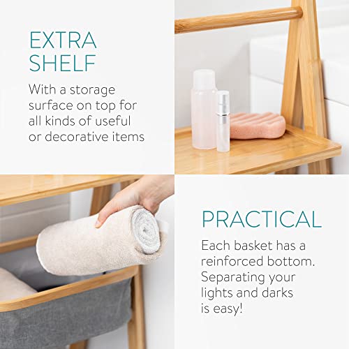 Navaris Mobiletto Bagno 2X Ceste Portabiancheria