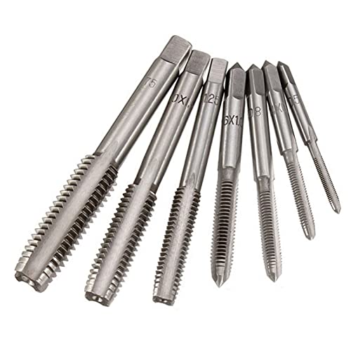 yeacher Conjunto de torneiras de rosca métrica para parafuso da máquina M3 M4 M5 M6 M8 M10 M12 Torne