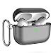 Kocuos Cover for Airpods Pro Case 2019, Protective and Scratch-Resistant Translucent Matte Case Cover with Soft TPU Frame Skin for AirPods Pro Charging Case (Black)
