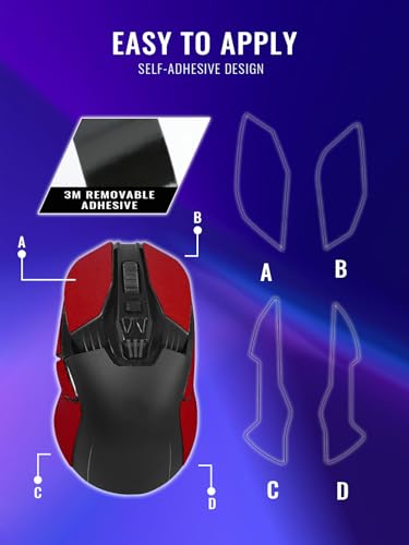 Bande antidérapante Logitech G903 en daim rouge lavable