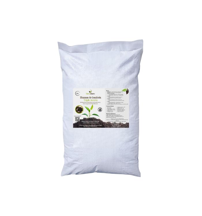 Humus Triple Acción, enriquecido con biochar y harina de basalto. Abono natural y ecológico. Cuidado completo y equilibrado para tus cultivos. (10L)