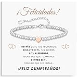 SOFIA FERRER Regalo Mujer Cumpleaños, Pulsera Acero Inoxidable con Dedicatoria Emocionante, Pulsera 40, 50, 60 Años Mujer, Regalo 50 Años Madre, Hermana, Amiga, Colega (Cumpleaños)