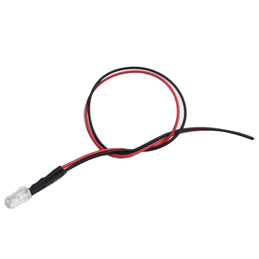 50 Stück Vorverdrahtete LED Lämpchen - Blinkend 3mm/5mm Für 9-12V