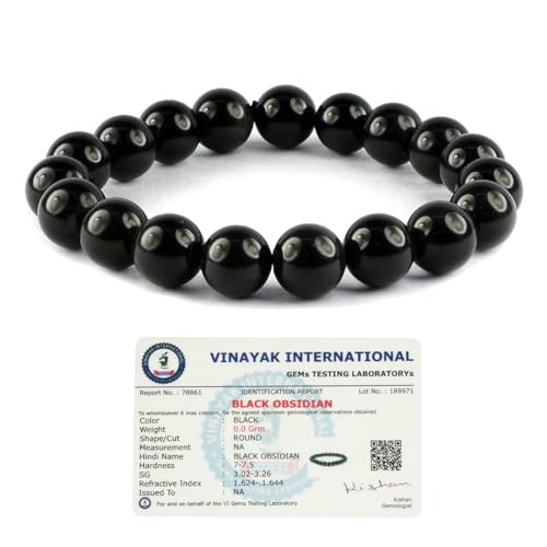 Image of Reiki Crystal Products Certified Natural Crystal Stone Round 10 mm Beads Bracelet for Men & Women | Reiki Charged Gemstone Jewellery Bracelet | Multiple Stone Variants Available