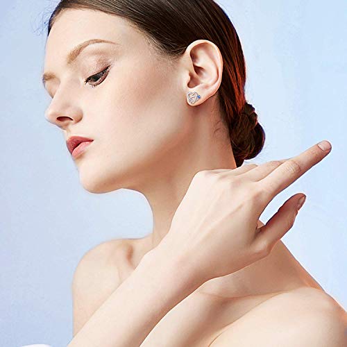 AOBOCO Nurse Earrings 925 Sterling Silver Stethoscope Studs Earrings Simulated 12 Months Birthstone Crystal from Austria, Graduation Jewelry Gifts for Nurse Doctor RN Medical Student2