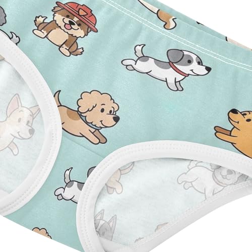 Cartoon Cute Dogs Blue Panties Little Girl Toddler Girls Underwear Cotton Pattern Briefs Kids Undies 2t4