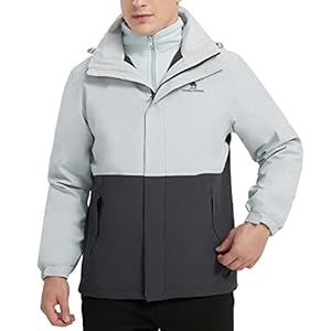 CAMEL CROWN Heren winterjas warme 3-in-1 ski-jas winddichte fleece jassen waterdichte outdoor jas heren hardshell jassen camping winterjas