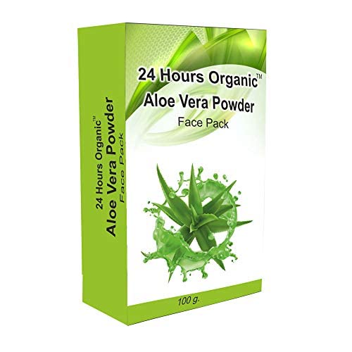 24 Hours Organic Aloe Vera Powder(100g) - Free Rose Water(60ml)
