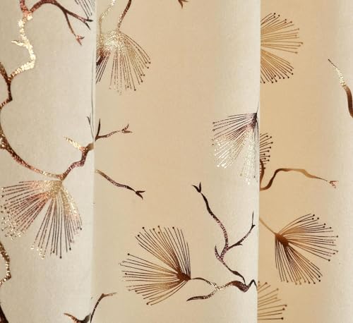 Image of Window Curtains 5 Feet | 48x60 Inch | 1 Panel Only | Velvet Blackout Parda for Kitchen & Small Windows | Cream Colour