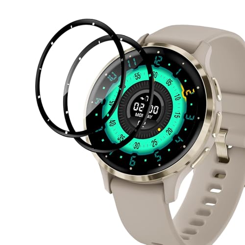 Carantee für Panzerglas für Garmin Venu 3s Schutzfolie 2 Stück TPU Blasenfrei HD Klar Displayschutz Stoßfest Kratzfest Selbstheilend Displayschutzfolie Schweißresistent für Outdoor
