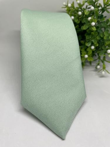 Gravata Verde Oliva/Sage Semi Slim Adulto