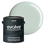 EVOLVE Interior Paint & Primer, Satin (Greenhouse), 1 Gallon – Available in 50+ Colors, One-Coat Coverage, Excellent Hide, Low VOC, Low Odor, Washable Interior Paint
