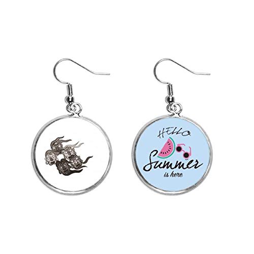 Pendientes de sandía estilo tinta china joya refrescante para tus looks de verano