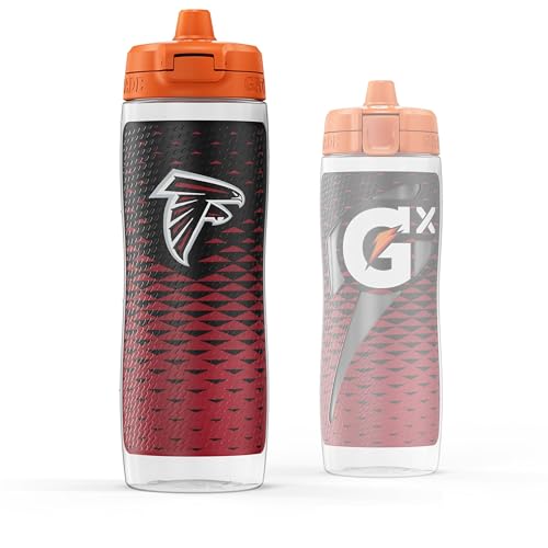 Gatorade Gx NFL Non-Slip Squeeze Bottles, 30 fl oz, Gx Hydration System