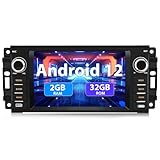 AWESAFE Android Car Stereo for Jeep Wrangler JK 2007-2018 Dodge RAM 1500 2500 3500 2009-2012 Radio Replacement Support Carplay Android Auto Radio Built in Bluetooth WiFi - 2G Ram 32G ROM