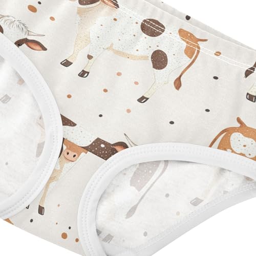 Wusikd Cows Girls' Underwear Cotton Girls Briefs Soft Toddler Underwears 2T4