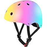 Kids Bike Helmet,Color Gradient Adjustable Helmet for Youth Girls Boys Multi-Sports Skateboard Inlin