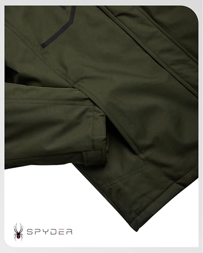 Image of Spyder Mens Ski Jacket - 3-in-1 System Snow Waterproof Winter Jackets for Men - Mens Snowboard Jacket with Detachable Hood
